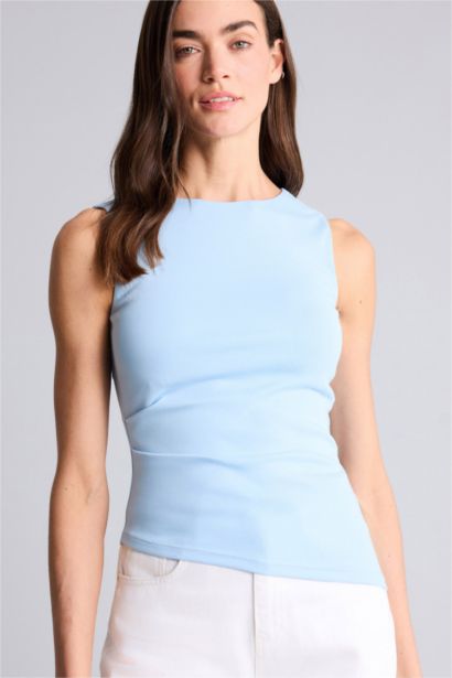 Slim Fit Ribana Crew Neck Tank Top