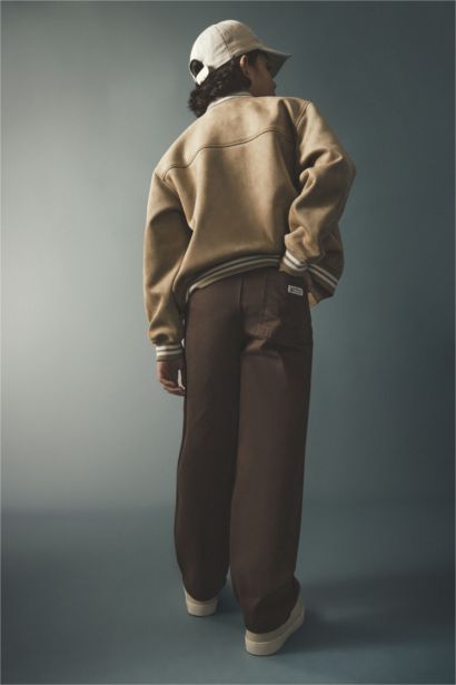 Ұлдарға арналған колледж жағалы бомбер куртка