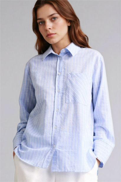 Relax Fit Striped Long Sleeve Tunic