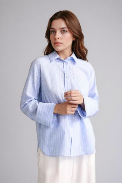 Relax Fit Striped Long Sleeve Tunic