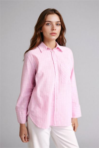 Relax Fit Striped Long Sleeve Tunic