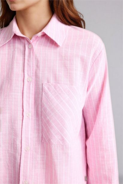 Relax Fit Striped Long Sleeve Tunic