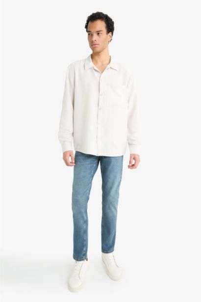 Relax Fit Woven Long Sleeve Shirt