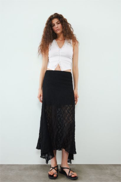 كيمونه مضلع سليم فيت بياخة دانتيل