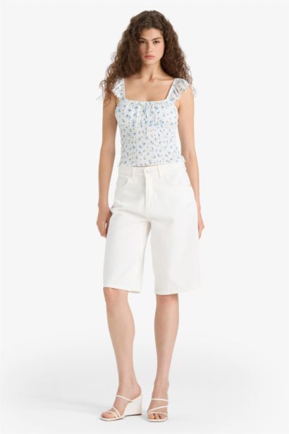 بلوزة نص ردن مخصر منسوج