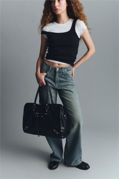 Suni Deri Omuz Çantası