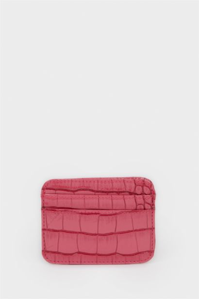 Woman Faux Leather Card Holder