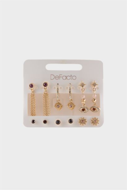 Lot de 6 Boucles d’oreilles dorées pour femme