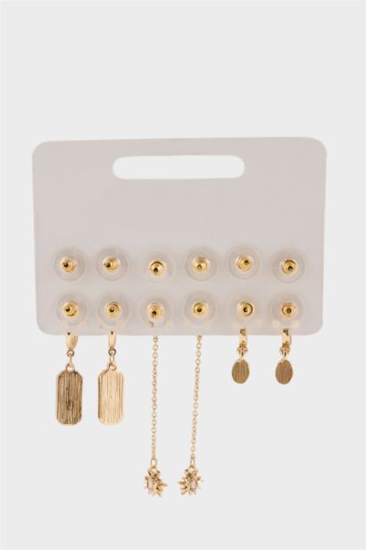 Lot de 6 Boucles d’oreilles dorées pour femme