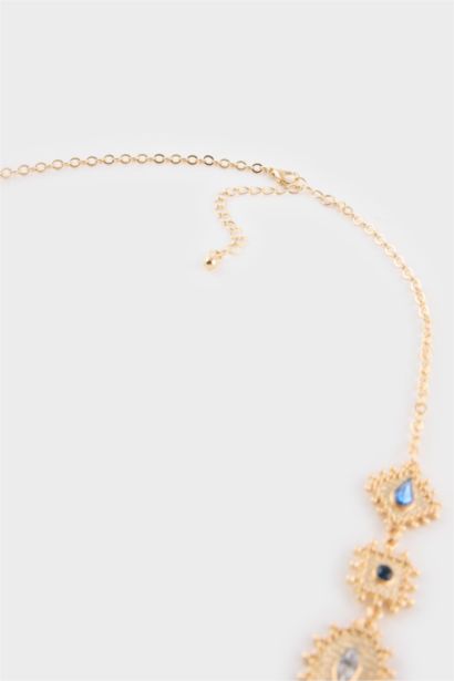 Collier doré avec pierres pour femme