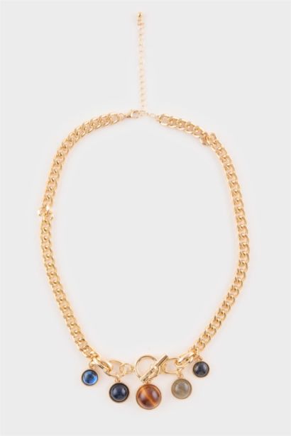 Collier doré avec charms pour femme