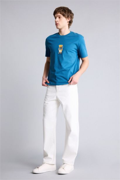 Baggy Fit Wide Leg Denim Trousers