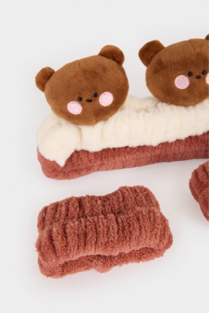 Kit soin visage Bandeau cheveux et Bracelets absorbants pour femme - 2 pièces