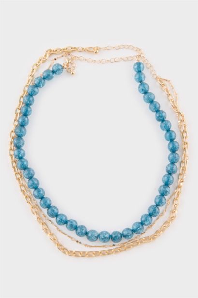 Woman 2 Piece Golden Necklaces