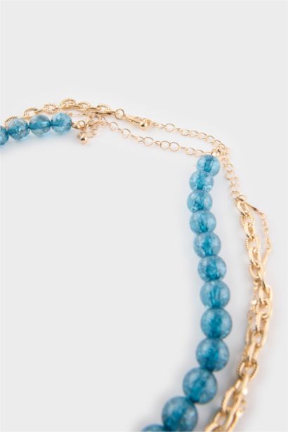 Woman 2 Piece Golden Necklaces