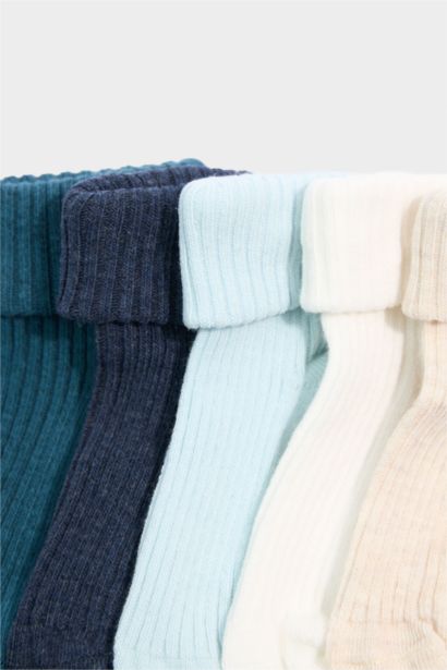 Lot de 5 Chaussettes longues coton antidérapantes pour bébé garçon