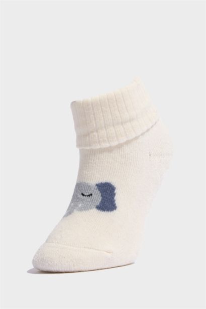 Erkek Bebek Kaydırmaz Taban 3'lü Pamuklu Uzun Çorap