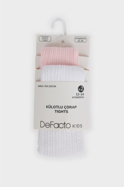 Kız Bebek 2'li 60 Denye Külotlu Çorap