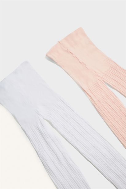 Kız Bebek 2'li 60 Denye Külotlu Çorap