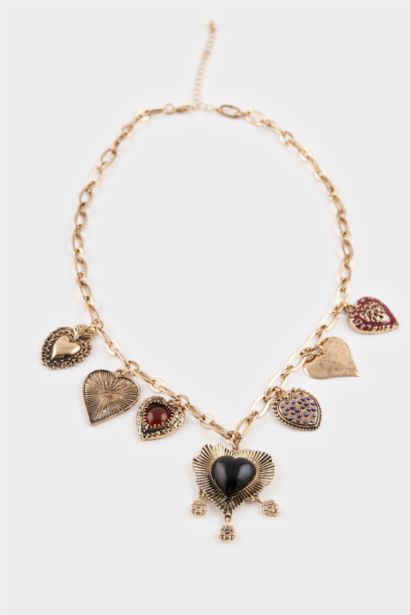 Collier doré avec charms pour femme