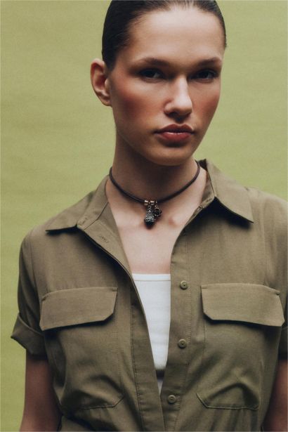 Kadın 2'li Sallantılı Gold Silver Kolye