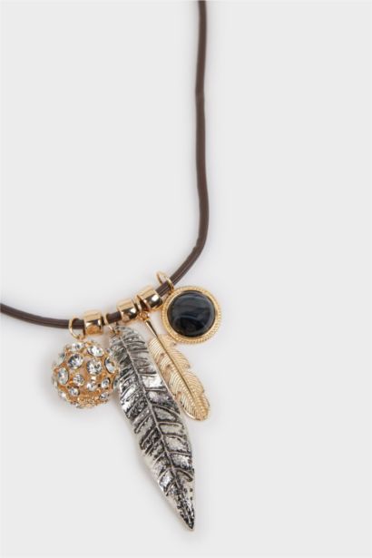 Kadın 2'li Sallantılı Gold Silver Kolye