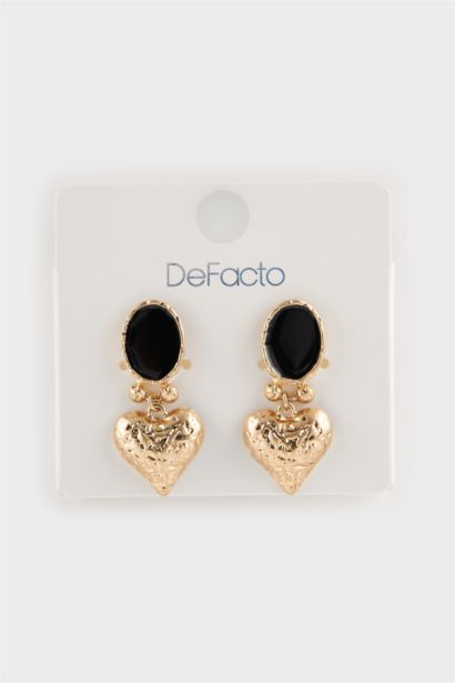 Woman Golden Heart Earrings