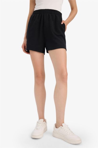 Regular Fit Elastic Waist Shorts