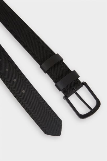 Erkek Dikdörtgen Toka Suni Deri Günlük Kemer