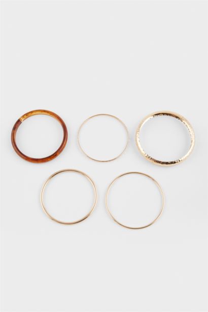 Woman 5 Piece Gold Bracelet