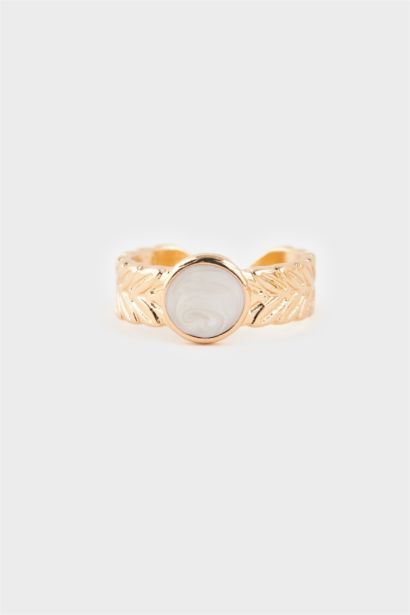 Woman 3 Piece Stone Gold Rings