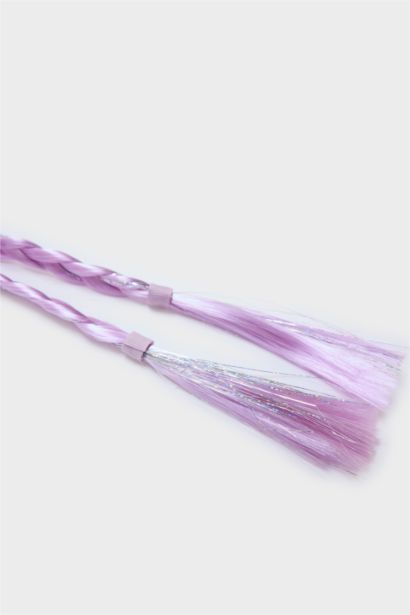 Serre-tête tressé lilas pour fille