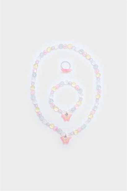 Ensemble Collier Boucles d’oreilles et Bracelet colorés pour fille