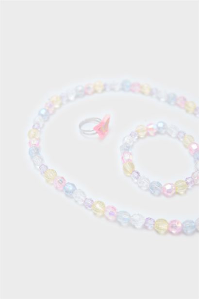 Ensemble Collier Boucles d’oreilles et Bracelet colorés pour fille
