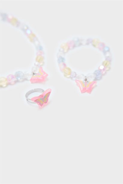 Ensemble Collier Boucles d’oreilles et Bracelet colorés pour fille