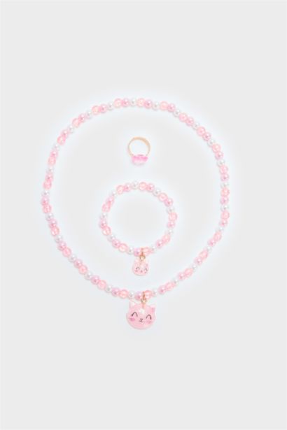Set collier boucles d’oreilles et bracelet colorés pour fille