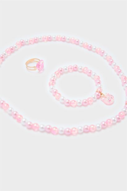 Set collier boucles d’oreilles et bracelet colorés pour fille