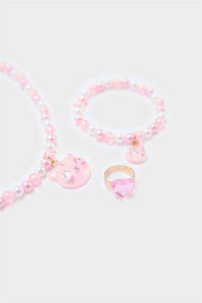 Set collier boucles d’oreilles et bracelet colorés pour fille