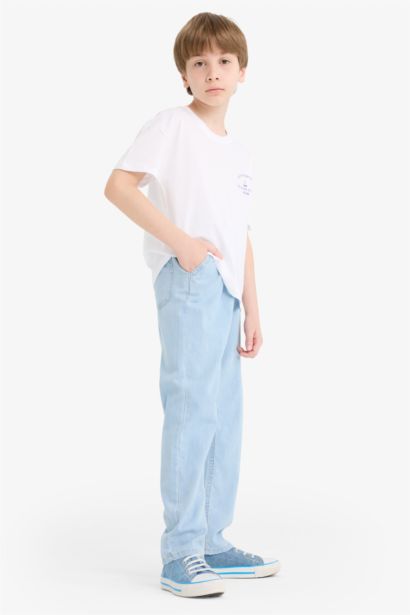 Boy Flexible Waist Straight Leg Jeans