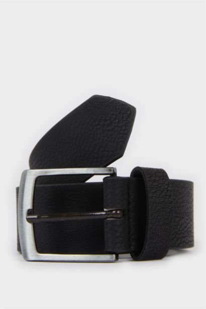 Boy Rectangle Clasp Faux Leather