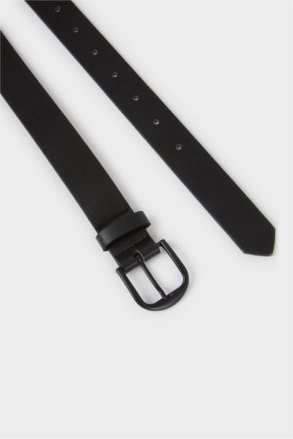 Dikdörtgen Toka Suni Deri Günlük Kemer Erkek Çocuk