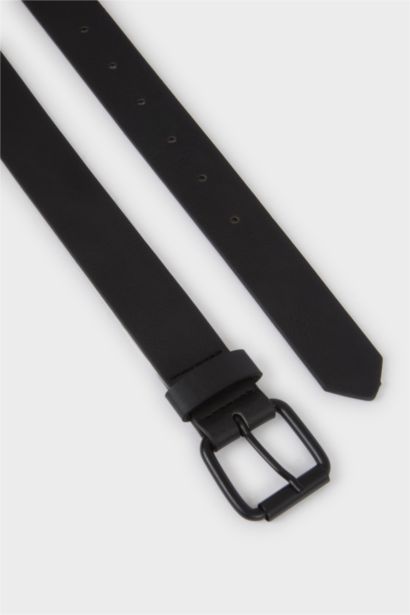 Dikdörtgen Toka Suni Deri Günlük Kemer Erkek Çocuk