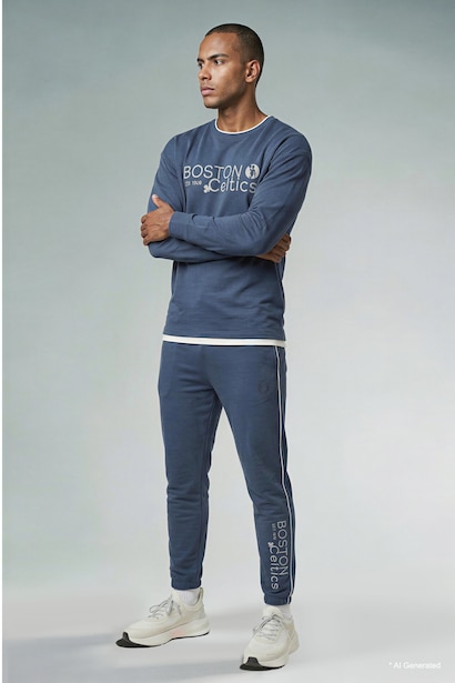 NBA Boston Celtıcs Standart Fıt Skuba Dalgıç Kumaş Jogger