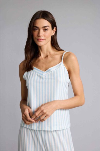 Regular Fit V-Neck Strappy Pyjama Top