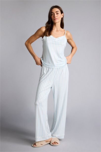 Regular Fit V-Neck Strappy Pyjama Top