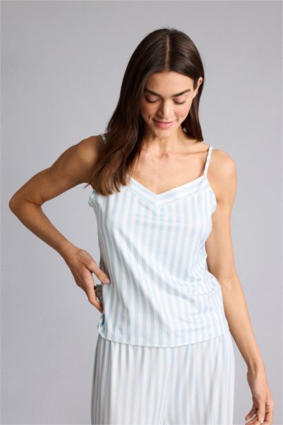 Regular Fit V-Neck Strappy Pyjama Top