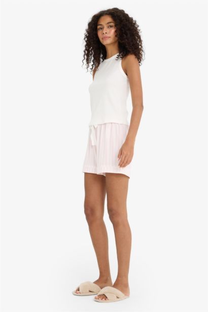 Regular Fit Çizgili Şort Pijama Altı