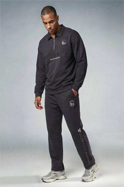 Relax Fit NBA Golden State Warriors Licensed Scuba Fabric Jogger