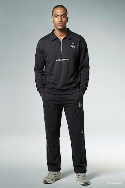 NBA Golden State Warrıors Relax Fıt Skuba Dalgıç Kumaş Jogger