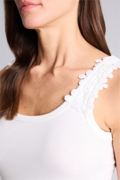 Slim Fit Ribana U Collar Tank Top